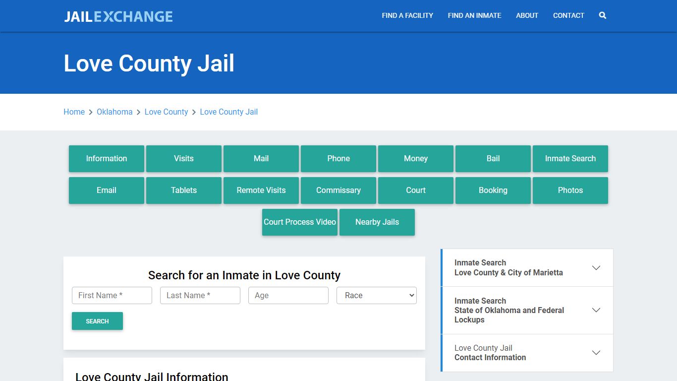 Love County Jail Roster Lookup, OK, Inmate Search - Jail Exchange