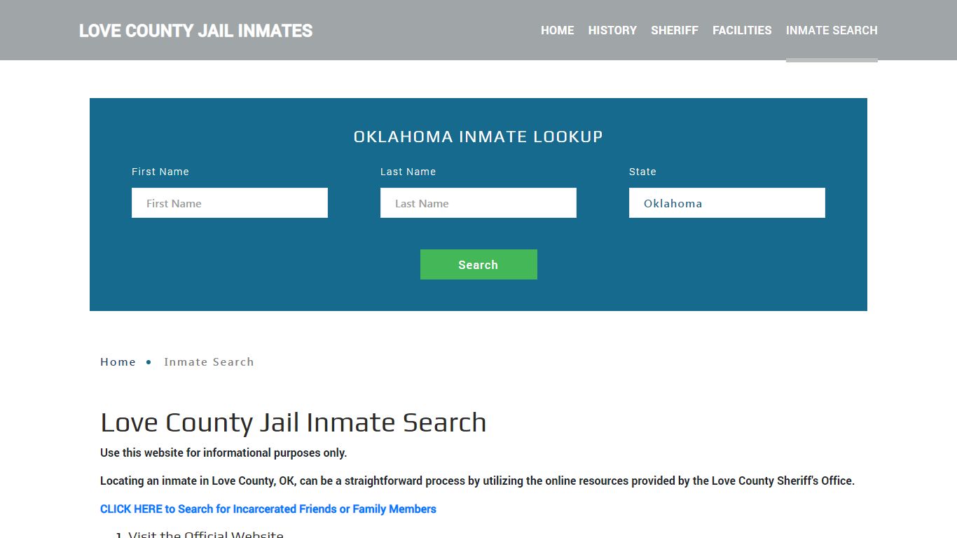 Love County, OK Detainee Lookup